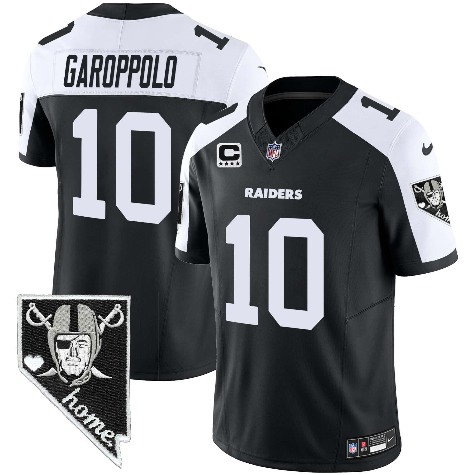 Men Oakland Raiders #10 Garoppo Black 2024 Nike Nevada Home Patch Vapor NFL Jersey->indianapolis colts->NFL Jersey